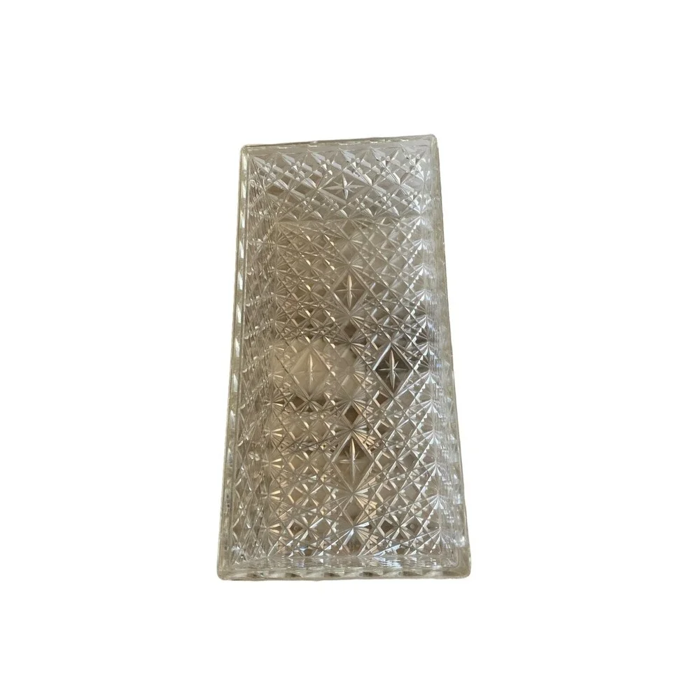 Clear‎ Plastic Starburst Mid Century Open Vanity Box Storage